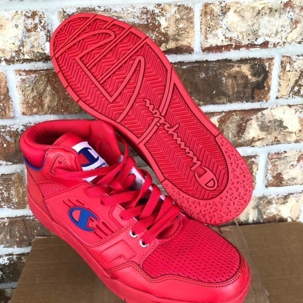 New Champion Men's red shoes size CPS10301M 3 ON 3 - Picture 3 of 7